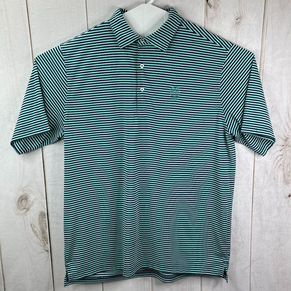 Donald Ross Men's L Stripped Golf Polo S/S